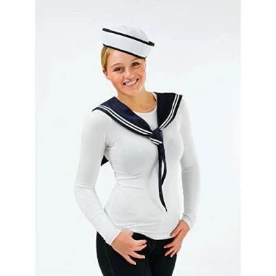 Image of Bristol Novelty DS119 Sailor Girl Set Pack of 1 Adult, Navy and White, One Size