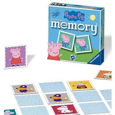 Image of Ravensburger Peppa Pig Toys Mini Memory Game Matching Picture Snap Pairs For Kids Age 3 Years and Up Christmas Gifts
