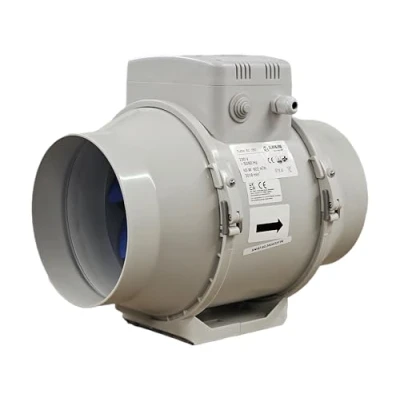 Image of Blauberg UK Turbo 150 Mixed Flow in Line Extractor Fan, 173 W, 240 V, Grey, 6&quot; / mm Standard