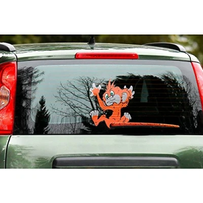 Image of Funny Wipers Rear Window for Car Stickers, Monkey