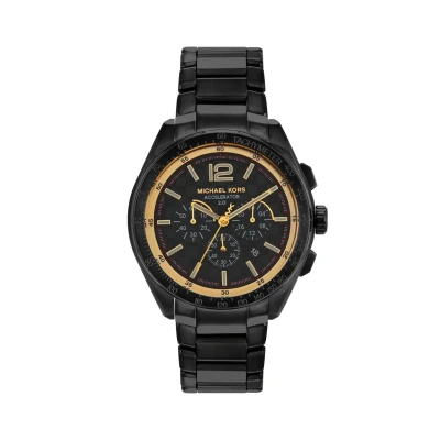 Image of Michael Kors Accelerator Chronograph watch, Men&#039;s, Size: One Size, Black