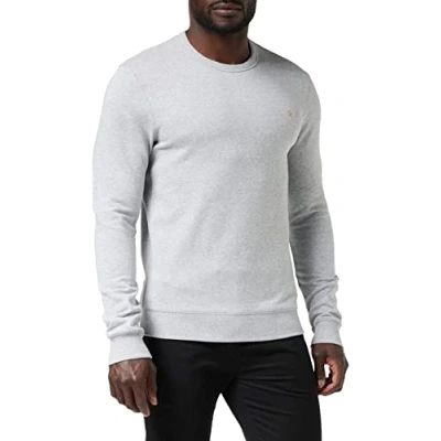 Image of Farah Mens Vintage Tim Crew Sweatshirt Light Grey Marl S