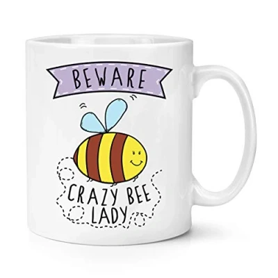 Image of Beware Crazy Bee Lady 10oz Mug Cup