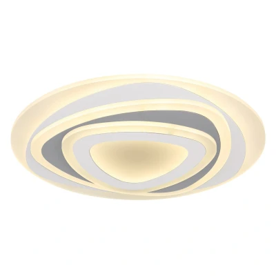 Image of Sabatino II Integrated LED Semi Flush Ceiling Light White Dimmable 3000 6000K Remote Control