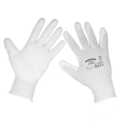 Image of Worksafe White Precision Grip gloves (X Large) Pack of 6 Pairs