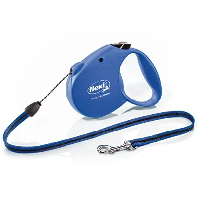 Image of Flexi Basic Standard Cord Blue Mini Extra Small 3m Retractable Dog Leash/Lead for dogs up to 8kgs/18lbs