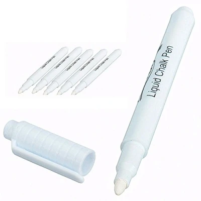 Image of 5pcs White Liquid Chalk Markers,white Dry Erase Pens,liquid Handwriting Blackboard Pen,for Chalkboard Signs,liquid Markers Blackboard,Car Window,Glass