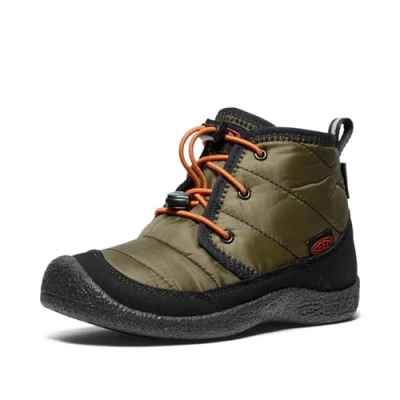 Image of KEEN Howser 2 Chukka Waterproof Boots, Dark Olive/Gold Flame, 5 UK