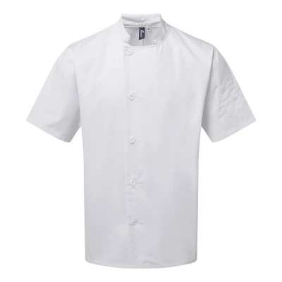 Image of Premier Unisex Short Sleeved Chefs Jacket/Workwear (M) (White)