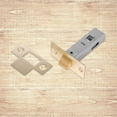 Image of Ironmongery World 2.5&quot; Or 3&quot; Tubular Mortice Door Latch in Nickel Brass 63mm Plated