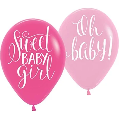Image of Amscan 9904498 Balloon: 11&#039; Floral Baby 6Pk
