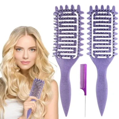 Image of Curl Defining Brush, Curly Hair Styling Brush for Detangling Combing Reduce Pulling and Separation Shaping &amp; Curls Women, Defined Curls, Gift Women