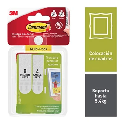 Image of Command 17203 Hanging Check strips, 4 sets of small 8 medium White