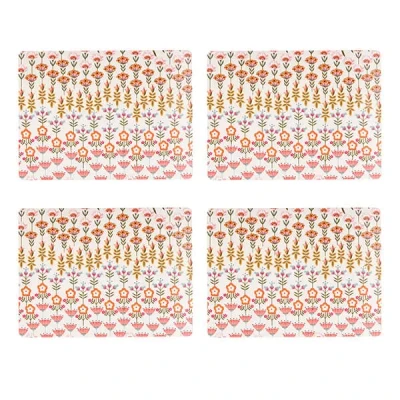 Image of Cath Kidston Painted Table Set Of 4 Cork Backed Rectangular Placemats