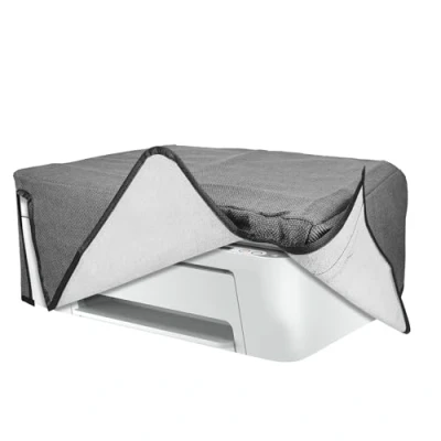 Image of kwmobile Linen Dust Cover Compatible with HP DeskJet 4120e / 4155e Printer Protection Dark Grey