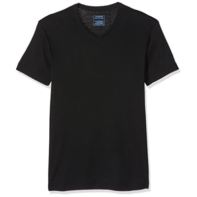 Image of Athena T shirt COL V men&#039;s in Black