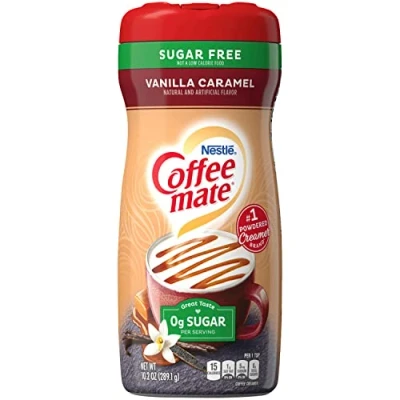 Image of (Pack of 4) COFFEE MATE VANILLA CARAMEL SUGAR FREE CREAMER 289.1g AMERICAN IMPORTED