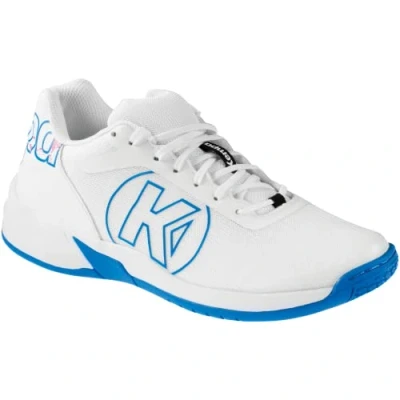 Image of Kempa Attack 2.0 Women&#039;s Handball Sports Shoes Fitness Jogging Gym Lifestyle, White, fair Blue, 8 UK