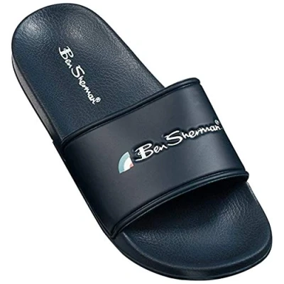 Image of Ben Sherman slide Mens Beach Sandals navy Size UK 8