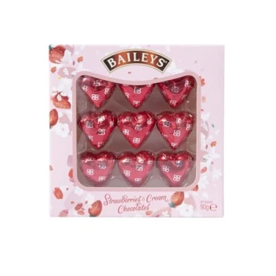 Image of Baileys Strawberries &amp; Cream Heart Chocolates, 90G