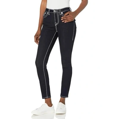 Image of True Religion Women&#039;s Jennie Curvy Lurex Flap Jean, Body Rinse, 27