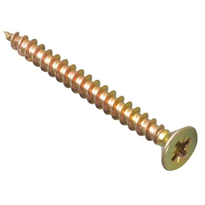 Image of ForgeFix Multi Purpose Single Thread Screws 5.0 x 55mm Zinc Yellow Passivated Box 200