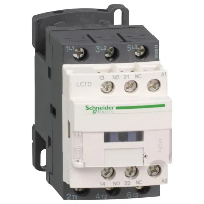 Image of Schneider LC1D38BD Contactor 18.5 / 38 kW 24V DC Volt 3 N/O Poles With 1 &amp; N/C Contact Configuration