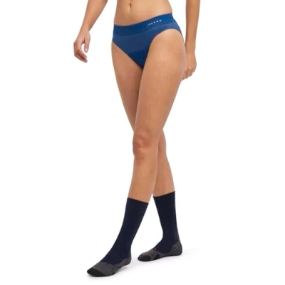 Image of FALKE Women&#039;s Warm W Br Functional Yarn Quick Dry 1 Piece Base Layer Underwear, Blue Pond 6598 Trend, XL