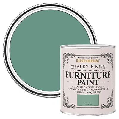 Image of Rust Oleum Green Upcycled Furniture Paint in Chalky Finish Wanderlust 750ml