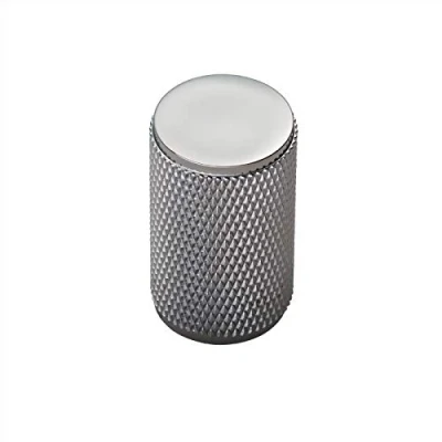 Image of Carlisle Brass FTD702 Knurled Cupboard Knob, Polished Chrome, 30.0 mm*30.0 mm*18.0 mm