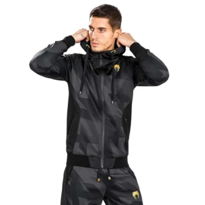 Image of Venum Men&#039;s Razor Hoody Hooded Sweatshirt, Black/Gold, L