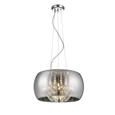 Image of Deni 6 Light Chrome Crystal Pendant Ceiling