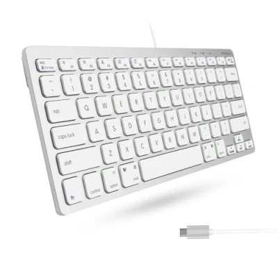 Image of Macally UCSLIMKEYCA, compact USB C Keyboard for Mac, US QWERTY Key Cap Layout