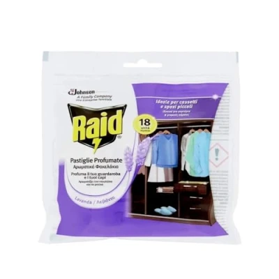 Image of Raid Moth Repellent Sachets, Lavender Scent, Pack of 18