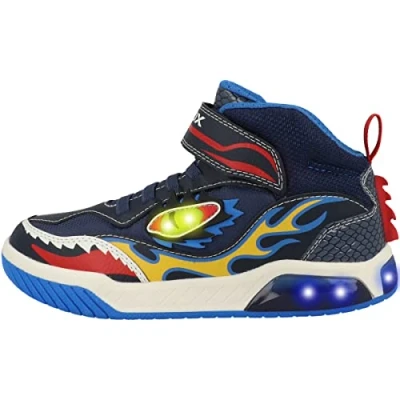 Image of Geox Boy&#039;s J Inek Boy Sneakers, Navy Lt Blue, 11.5 UK