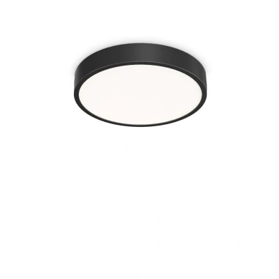 Image of Ray Integrated LED Semi Flush Light Black 4050Lm 3000 4000K IP44