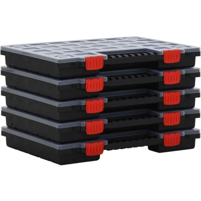 Image of Assortment Boxes 10 pcs 40x30x5 cm Polypropylene Vidaxl