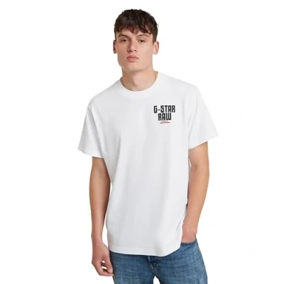 Image of G STAR RAW Men&#039;s Engine Back Gr Loose R T Shirt, White (White D24690 c336 110), S