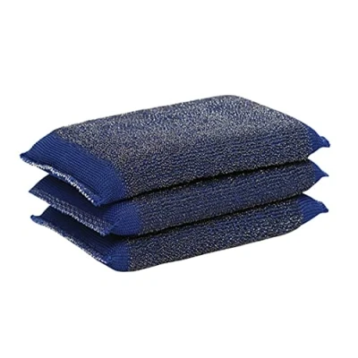 Image of Lakeland Tough Washing Up Cleaner Pads Steel Scrubs Sponges x 3