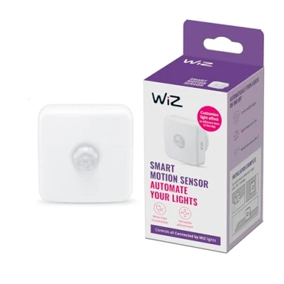 Image of WiZ Indoor Motion Detector Wireless [White] Ultrasonic Sensor for Automatic Smart Home Lighting, Livingroom, Bedroom