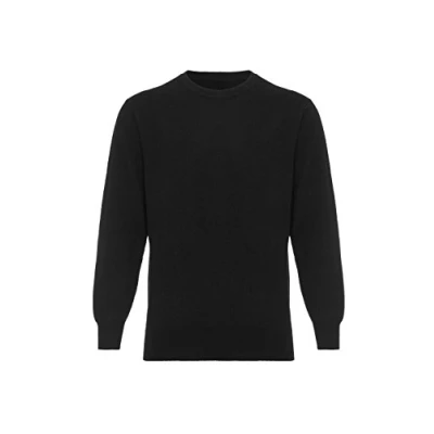 Image of Lona Scott Mens Cashmere Jumper, Crew Neck, Black M