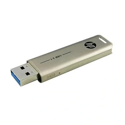 Image of HP x796w USB 3.1 Flash Drive 64GB, Push and Pull design, Metallic finish