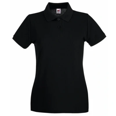 Image of Fruit of the Loom Women&#039;s Polo Shirt black X Small