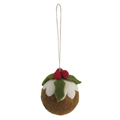 Image of Trimits Christmas Needle Felting Craft Kit, Pudding, 8 x 9cm