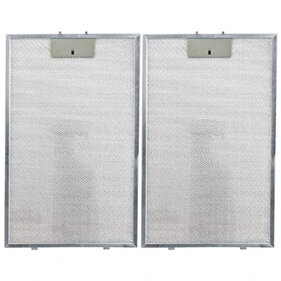 Image of SPARES2GO Metal Mesh Cooker Hood Extractor Vent Grease Filter for Terzismo LAM2501 Oven (460 x 260mm, Pack of 2)