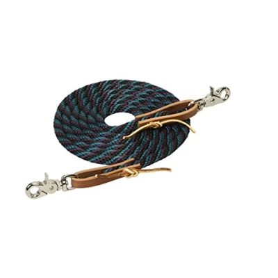 Image of Weaver Leather Poly Roper Rein, Midnight Sky/Wildflower/Spruce Ridge, 3/8&quot; x 8&#039;
