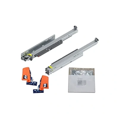 Image of Blum MOVENTO TIP ON 760H Drawer Runners 320 mm Full Extension 40 kg 1 Pair Including Coupling and Mounting Accessories Set