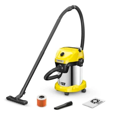 Image of Kärcher WD 3 18 1.628 575.0 NASS /Trockensauger 225W 17l ohne Akku, Cordless Wet/Dry Vacuum Cleaner, Stainless steel container, Yellow, V