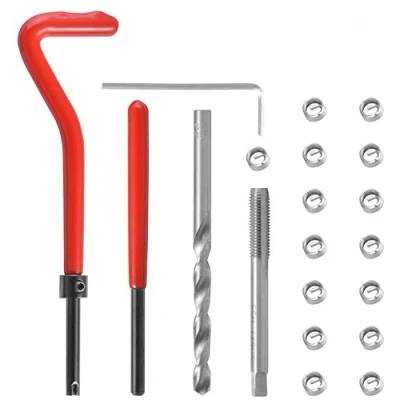 Image of CENPEK 15pcs M10 x 1.25 Thread Repair Kit, Car Helical Coil Set, Compatible Hand Tool Set