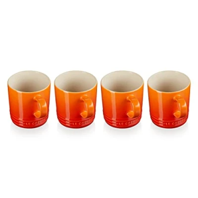 Image of Le Creuset Mugs Orange Red 350 ml 4 Pieces